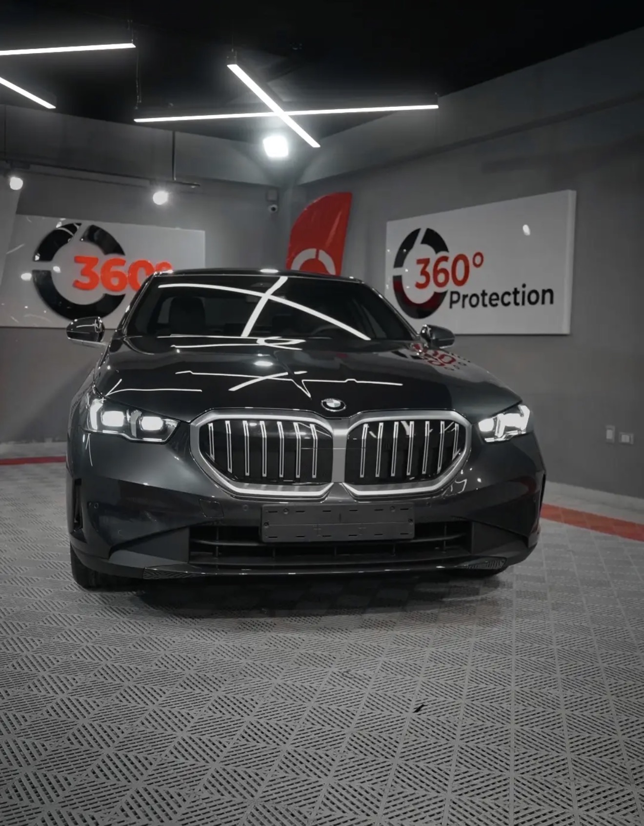 Grey BMW 5 Series finished with paint protection