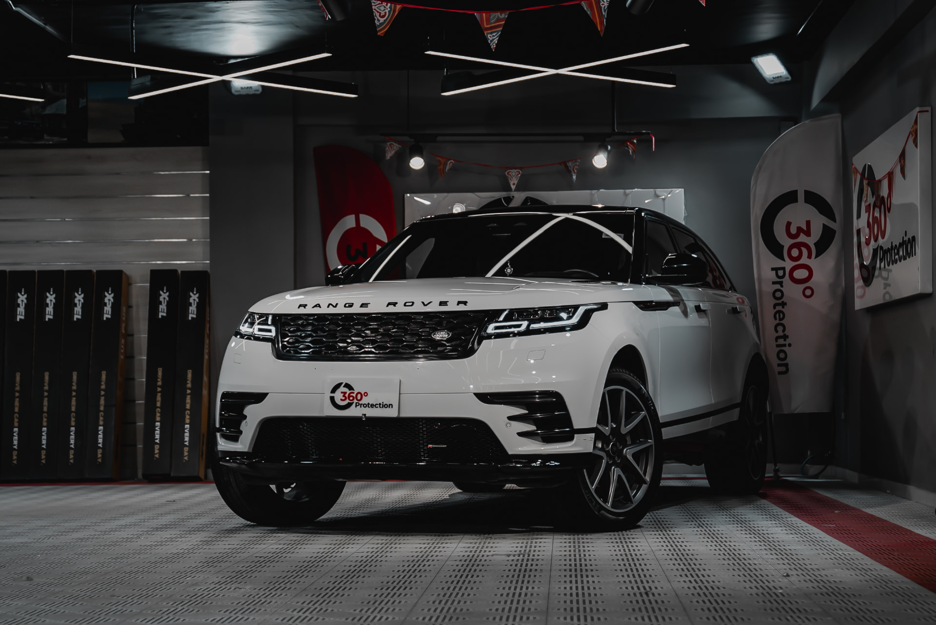 White Range Rover Velar protected with PPF